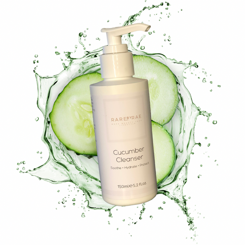 cucumber cleanser, protect, hydrate, glowing youthful skin 